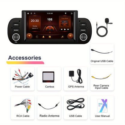 Multimedia Autoradio – Car Stereo – Auto Radio – Android Radio – Touchscreen Radio – Draadloze CarPlay & Android Auto – 6,2 Inch HD Touchscreen – GPS Navigatie & WiFi