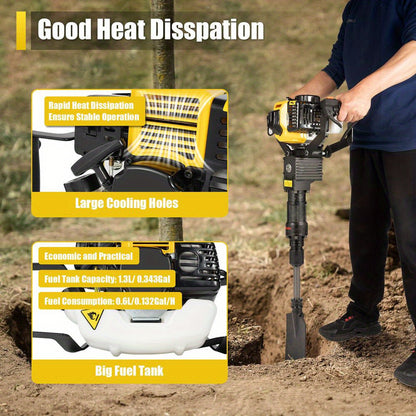 Grondboor – Bollenboor – Palenboor – Tuinboor – Boor – Krachtige 33CC Tweetaktmotor – Stevige Gietstalen Constructie