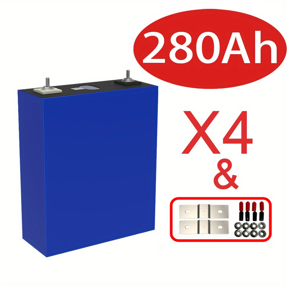 Li-ion accu – Lithium batterij – LiFePO4 cel – Oplaadbare accu – Herlaadbare batterij – 280Ah Capaciteit – Lange levensduur 10.000+ cycli