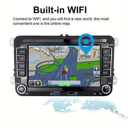 Autorradio – Autoradio – Multimedia Systeem – Dashboard Speler – Car Stereo – Android 13 – 7 Inch Touchscreen – Draadloos CarPlay & Android Auto – GPS Navigatie – Achteruitrijcamera – HiFi Geluid – 2GB RAM 64GB Opslag
