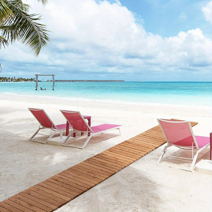 Houten Tuinpad – Uitbreidbaar Tuinpad – Looppad – Tuinpad Loopbrug – Achtertuin Pad – Vurenhout Met Stalen Draad – 245cm Lang, 43cm Breed