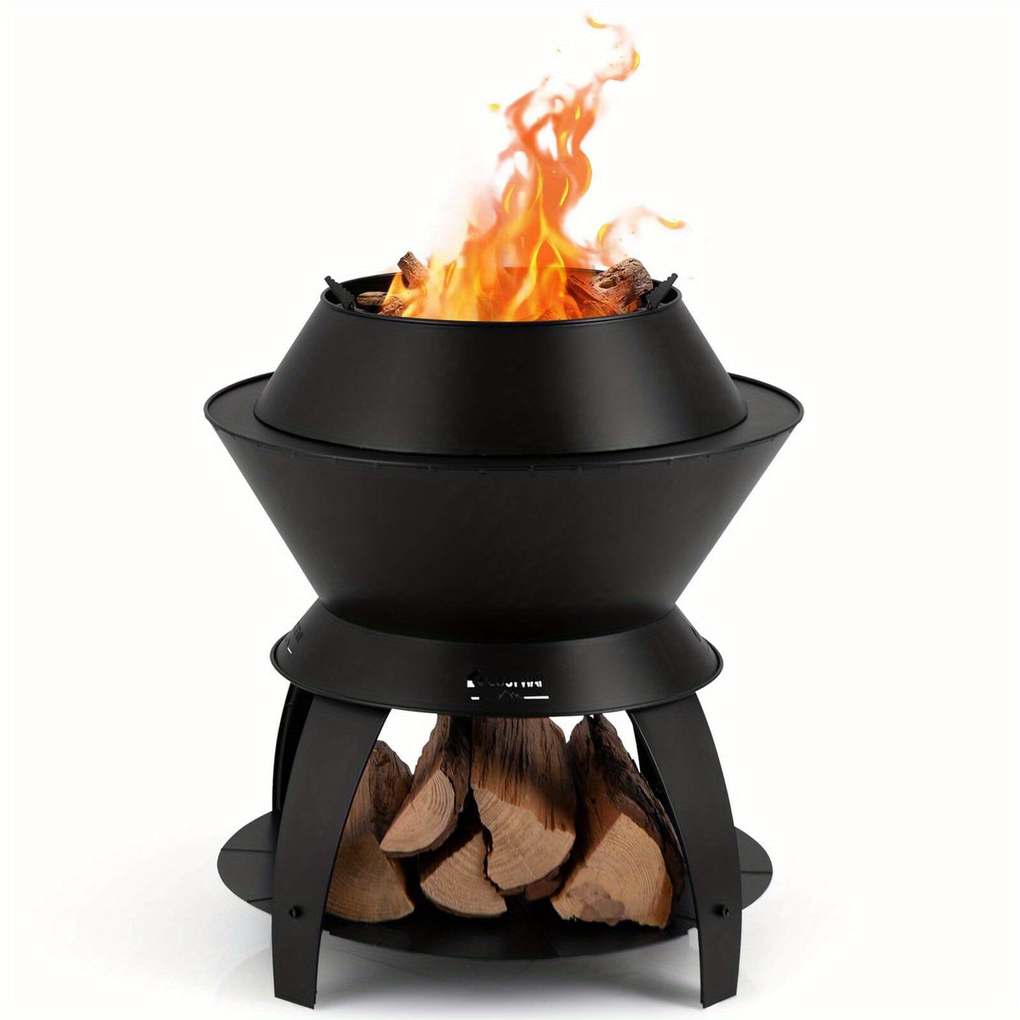 Fire Pit – Vuurkorf – Buitenhaard – Barbecue – Campingkachel – Rookvrij & Efficiënt – Hittebestendig Zn-Fe Metaal 50 x 50 x 58 cm
