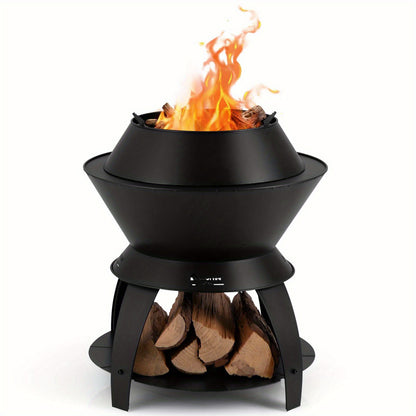 Fire Pit – Vuurkorf – Buitenhaard – Barbecue – Campingkachel – Rookvrij & Efficiënt – Hittebestendig Zn-Fe Metaal 50 x 50 x 58 cm
