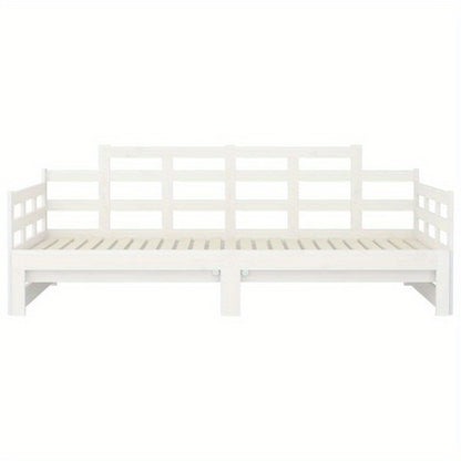 Bedbank – Slaapbank – Uitschuifbed – Daybed – Logeerbed – Massief Grenenhout – 2x90x200 cm – Ruimtebesparend Design