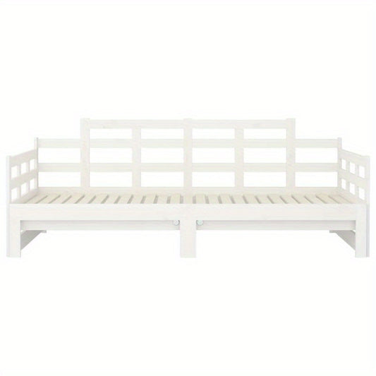 Bedbank – Slaapbank – Uitschuifbed – Daybed – Logeerbed – Massief Grenenhout – 2x90x200 cm – Ruimtebesparend Design