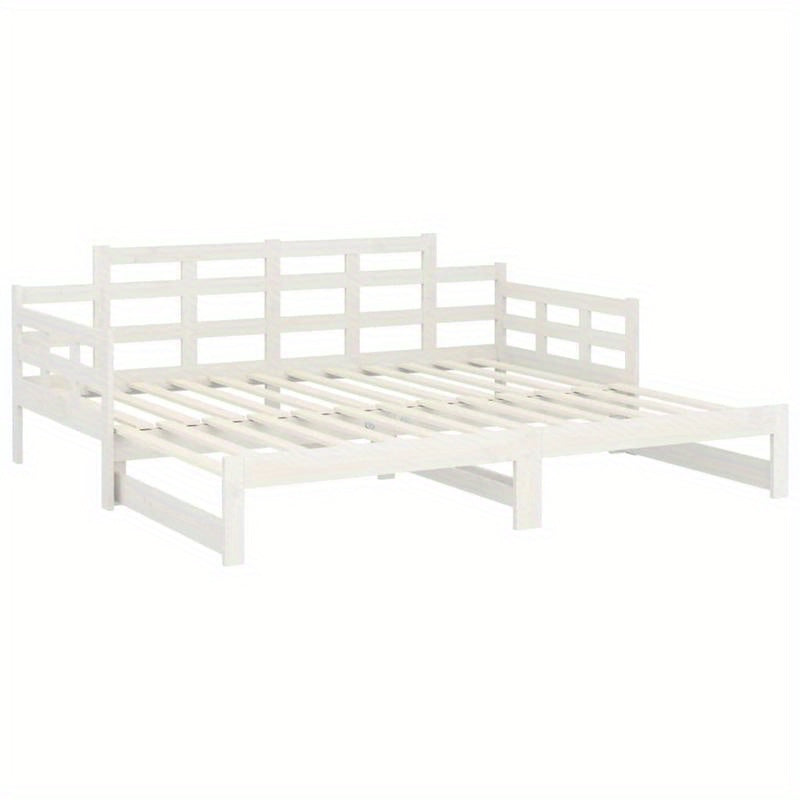 Bedbank – Slaapbank – Uitschuifbed – Daybed – Logeerbed – Massief Grenenhout – 2x90x200 cm – Ruimtebesparend Design