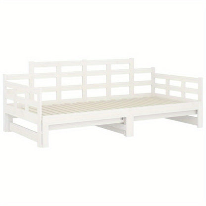 Bedbank – Slaapbank – Uitschuifbed – Daybed – Logeerbed – Massief Grenenhout – 2x90x200 cm – Ruimtebesparend Design