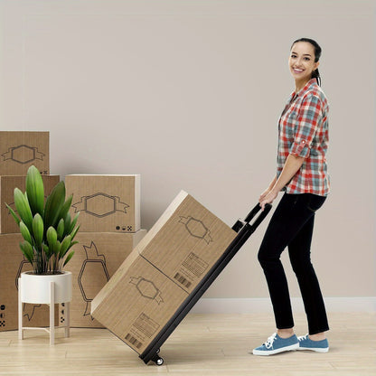 Klapladder – Vouwladder – Trapladder – Huishoudtrap – Transportkar – 3 Treden – Draagvermogen 200 kg – Metaal Zwart
