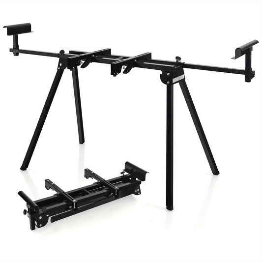Afkortzaagstandaard – Zaagbok – Verstekzaagstandaard – Zaagtafel – Werkbank – Verstelbare Lengte 94-190 cm – Robuust Stalen Frame
