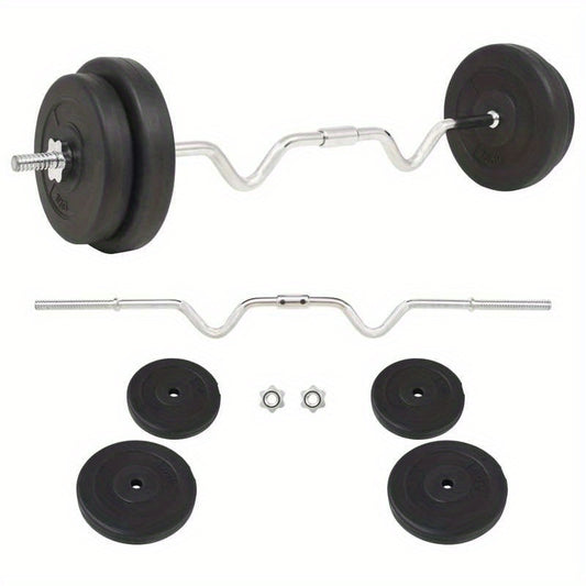 Verstelbare Halterset – Dumbbell – Barbell – Gewichten – Fitnessset – 30 kg Gewicht – Roestvrij Staal