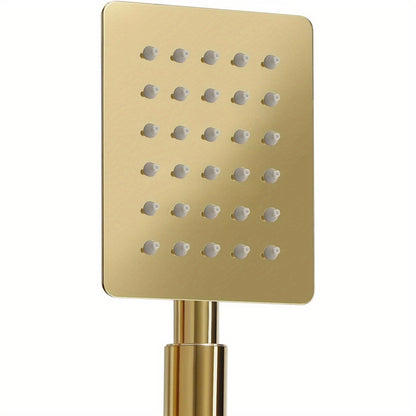 Anti-kalk Douche­systeem – Thermostaatkraan – Regendouche – Douche­paneel – Messing Douchekolom – Gouden Design – Constante Temperatuur – Duurzaam Roestvrijstaal