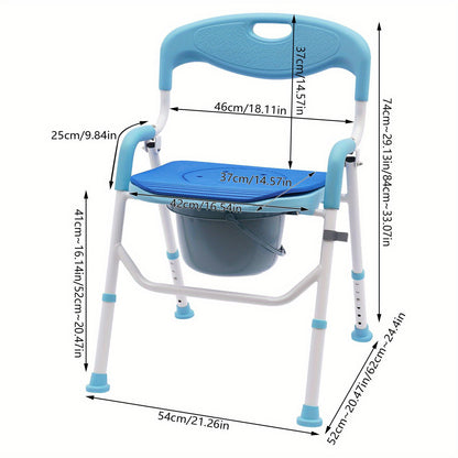 Toiletverhoger – WC Verhoger – Toiletlift – Toiletstoel – Inklapbare Douchestoel – Verstelbare Zithoogte 42-55 cm – Lichtgewicht Aluminium Frame