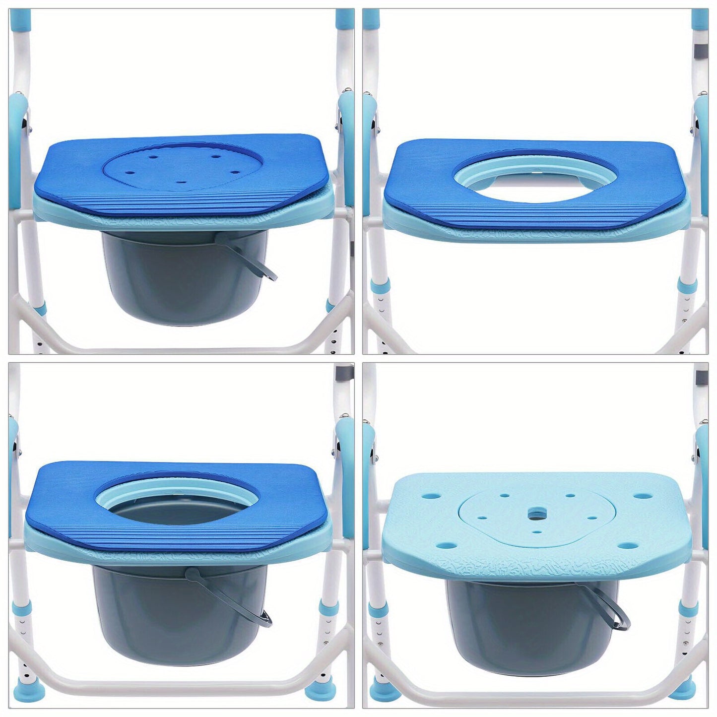 Toiletverhoger – WC Verhoger – Toiletlift – Toiletstoel – Inklapbare Douchestoel – Verstelbare Zithoogte 42-55 cm – Lichtgewicht Aluminium Frame