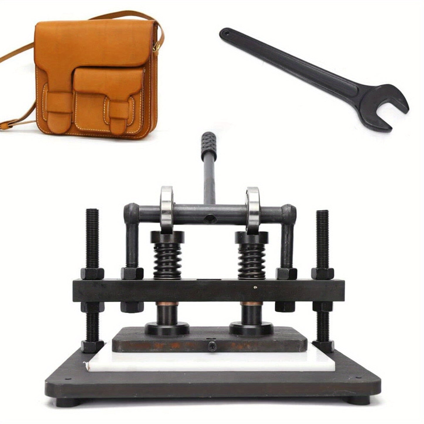 Handmatige Stans- en Snijmachine – Leer Snijmachine – Clicker Press – Embosser – DIY Snijmachine – Stalen Constructie – Instelbare Hoogte 10mm