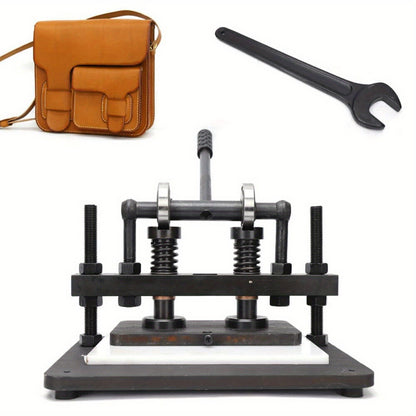 Handmatige Stans- en Snijmachine – Leer Snijmachine – Clicker Press – Embosser – DIY Snijmachine – Stalen Constructie – Instelbare Hoogte 10mm