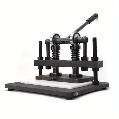 Handmatige Stans- en Snijmachine – Leer Snijmachine – Clicker Press – Embosser – DIY Snijmachine – Stalen Constructie – Instelbare Hoogte 10mm