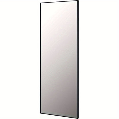 Full-length mirror, hanging or tilting, for bedroom, living room and entrance area (black)