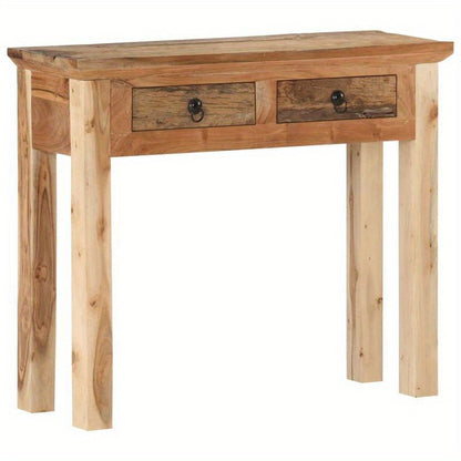 Consoletafel – Sidetable – Haltafel – Wandtafel – Bijzettafel – 90,5x30x75 cm – Acaciahout en Gerecycled Massief Hout – Duurzaam en Compact