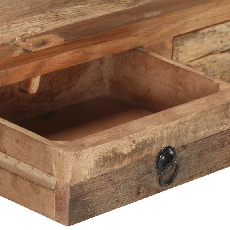 Consoletafel – Sidetable – Haltafel – Wandtafel – Bijzettafel – 90,5x30x75 cm – Acaciahout en Gerecycled Massief Hout – Duurzaam en Compact