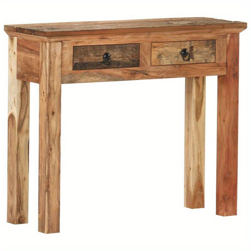 Consoletafel – Sidetable – Haltafel – Wandtafel – Bijzettafel – 90,5x30x75 cm – Acaciahout en Gerecycled Massief Hout – Duurzaam en Compact