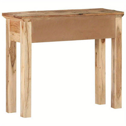 Consoletafel – Sidetable – Haltafel – Wandtafel – Bijzettafel – 90,5x30x75 cm – Acaciahout en Gerecycled Massief Hout – Duurzaam en Compact