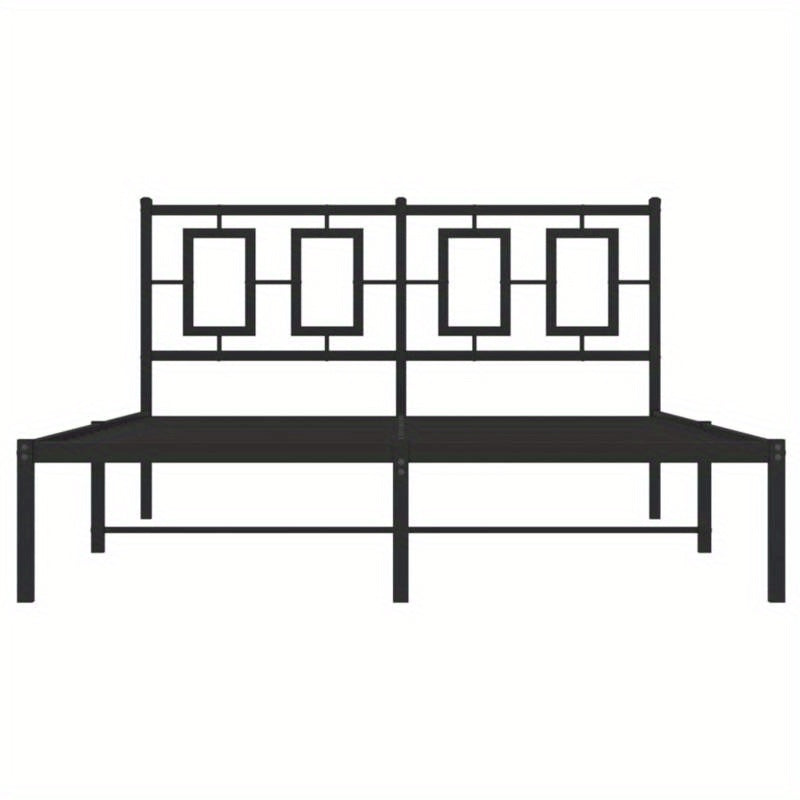 Modern Bedframe – Metaal Bedframe – Stalen Bed – Slaapkamer Bed – Bed Met Hoofdeinde – 140x190 cm – Duurzaam Metaal – Minimalistisch Design