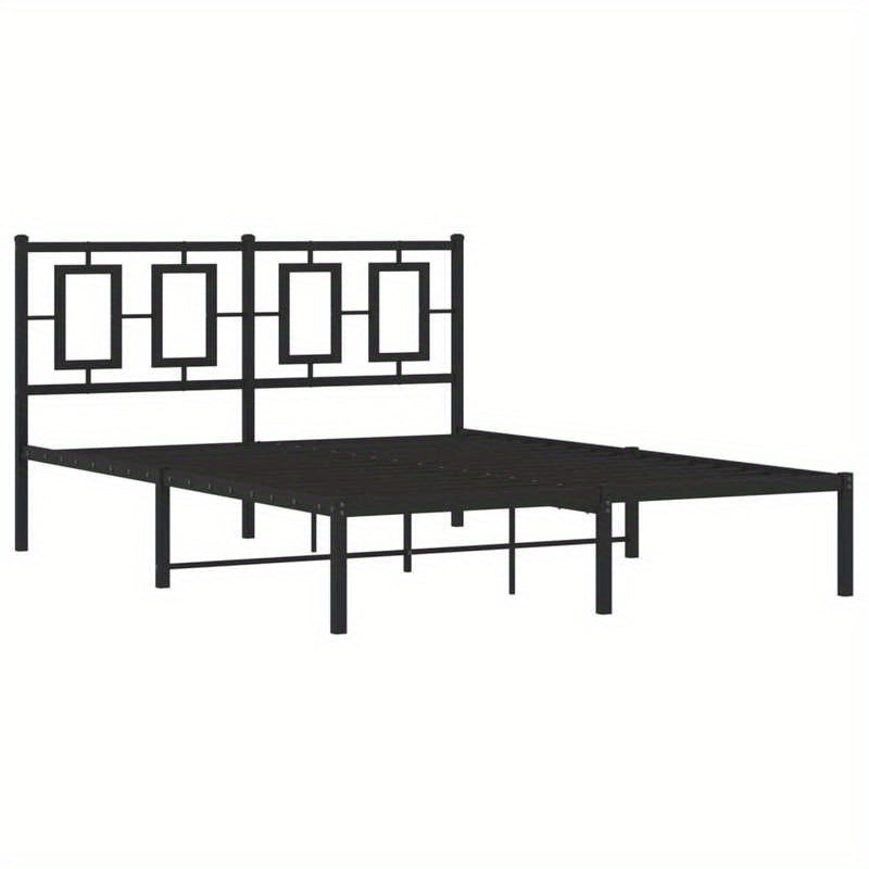 Modern Bedframe – Metaal Bedframe – Stalen Bed – Slaapkamer Bed – Bed Met Hoofdeinde – 140x190 cm – Duurzaam Metaal – Minimalistisch Design