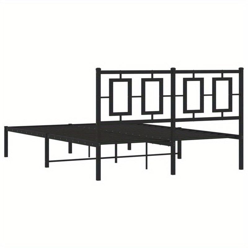 Modern Bedframe – Metaal Bedframe – Stalen Bed – Slaapkamer Bed – Bed Met Hoofdeinde – 140x190 cm – Duurzaam Metaal – Minimalistisch Design