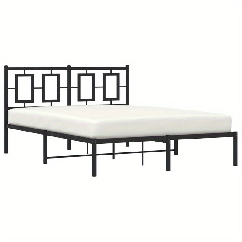 Modern Bedframe – Metaal Bedframe – Stalen Bed – Slaapkamer Bed – Bed Met Hoofdeinde – 140x190 cm – Duurzaam Metaal – Minimalistisch Design