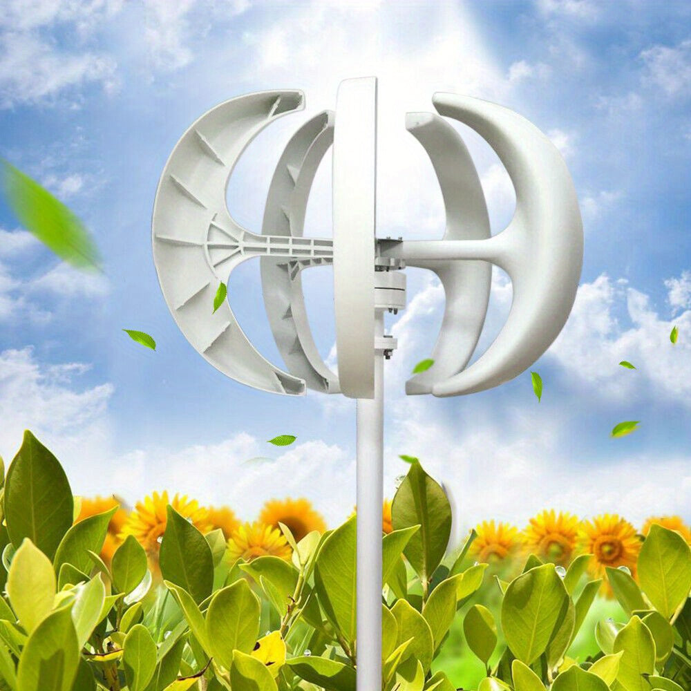 Windturbine – Verticale Windmolen – Windgenerator – Duurzame Energie – 5 Nylon Bladen – Werkt Vanaf 2 M/S
