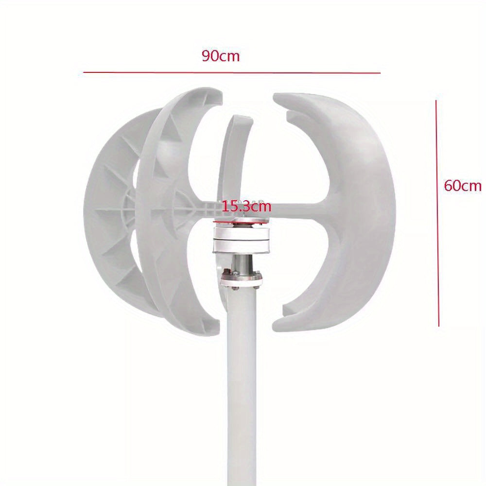 Windturbine – Verticale Windmolen – Windgenerator – Duurzame Energie – 5 Nylon Bladen – Werkt Vanaf 2 M/S