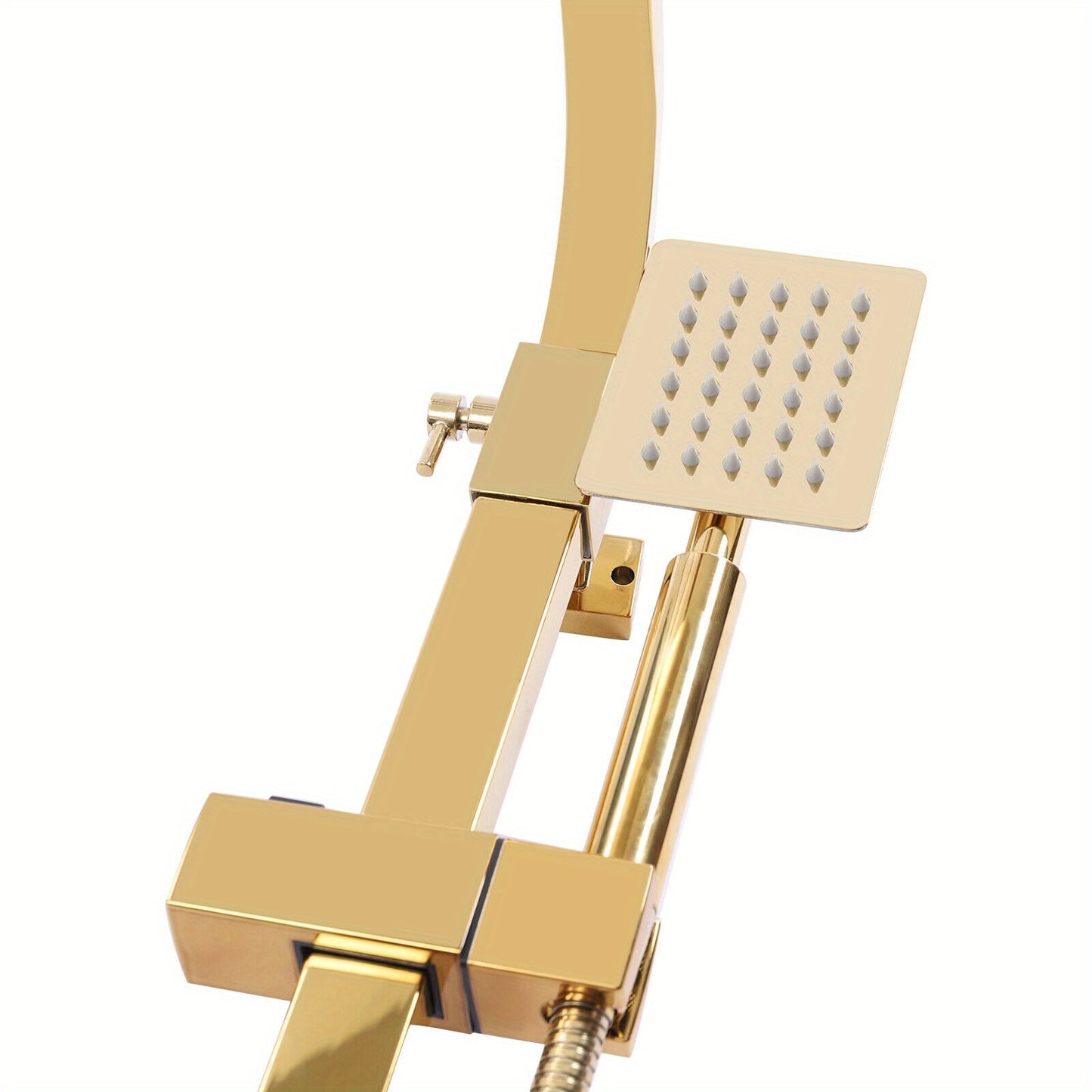 Douche Systeem – Douche Set – Regendouche – Handdouche – Douche Accessoires – Gouden Afwerking – Verstelbare Hoogte – Metalen Koper & RVS
