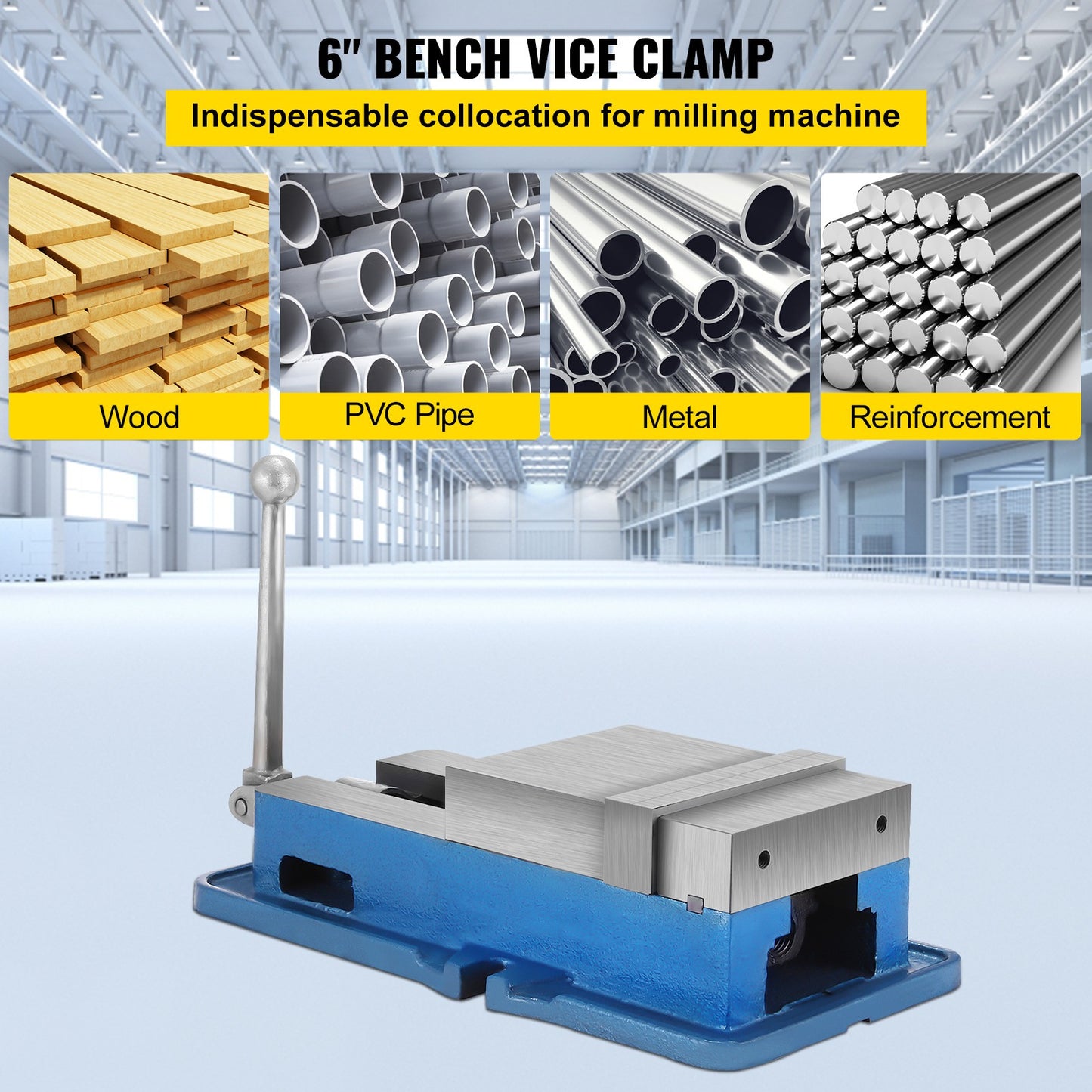 Werkbankklem – Tafelklem – Bankschroef – Klem – Montageklem – Metaal – 15 cm Bekbreedte – Stevige Metalen Constructie
