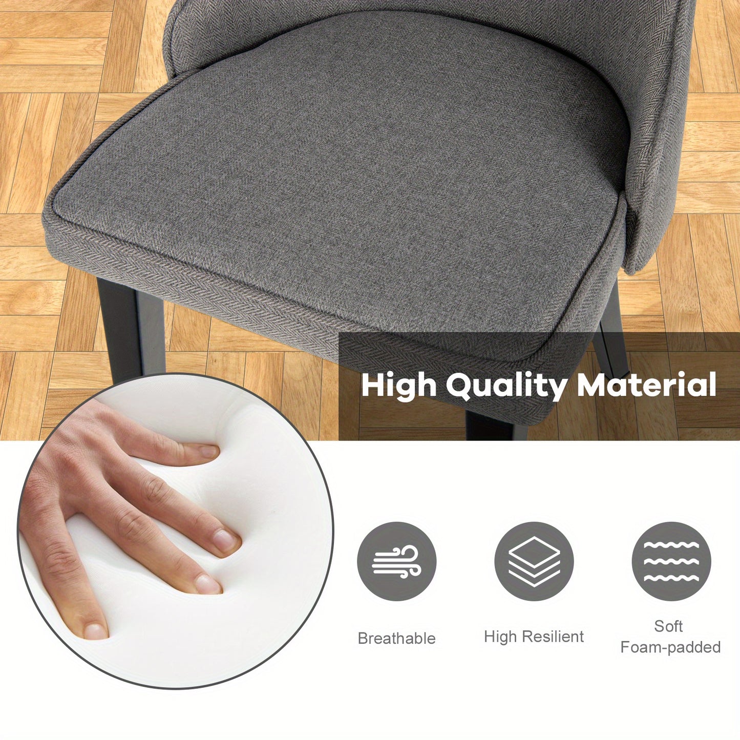 Eetkamerstoelen – Stoelen – Dining Chairs – Keukenstoelen – Horecastoelen – Set Van 2 – Ergonomische Rugleuning – Stevig Metalen Frame