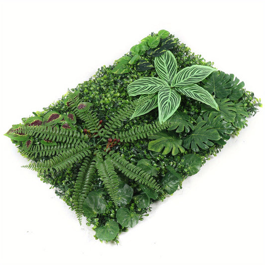 Kunstplantpanelen – Kunstgroen Wandpaneel – Nepplanten – Decoratief Groen – Privacy Scherm – Set van 12 – Waterbestendig PE-Materiaal – Eenvoudige Installatie 40x60 cm