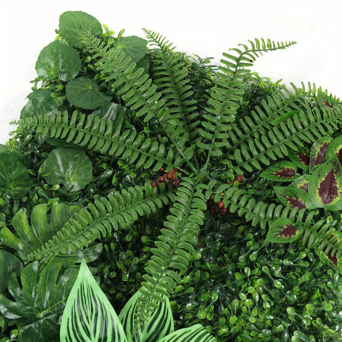 Kunstplantpanelen – Kunstgroen Wandpaneel – Nepplanten – Decoratief Groen – Privacy Scherm – Set van 12 – Waterbestendig PE-Materiaal – Eenvoudige Installatie 40x60 cm