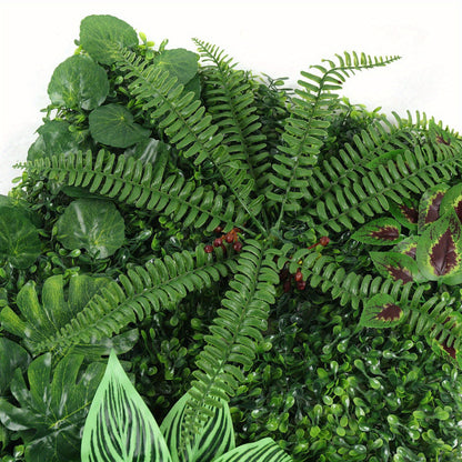 Kunstplantpanelen – Kunstgroen Wandpaneel – Nepplanten – Decoratief Groen – Privacy Scherm – Set van 12 – Waterbestendig PE-Materiaal – Eenvoudige Installatie 40x60 cm