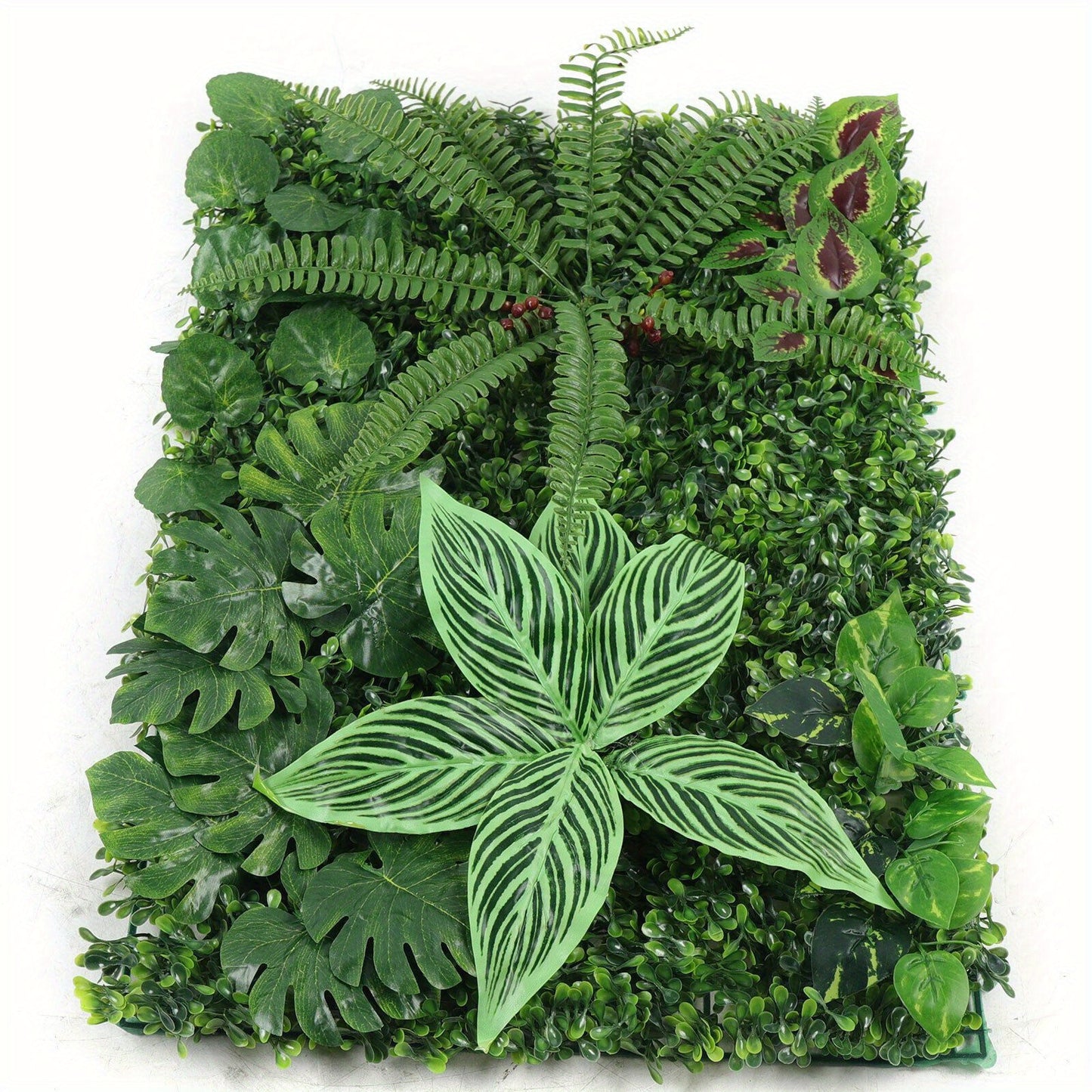 Kunstplantpanelen – Kunstgroen Wandpaneel – Nepplanten – Decoratief Groen – Privacy Scherm – Set van 12 – Waterbestendig PE-Materiaal – Eenvoudige Installatie 40x60 cm