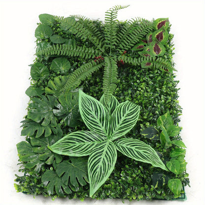 Kunstplantpanelen – Kunstgroen Wandpaneel – Nepplanten – Decoratief Groen – Privacy Scherm – Set van 12 – Waterbestendig PE-Materiaal – Eenvoudige Installatie 40x60 cm