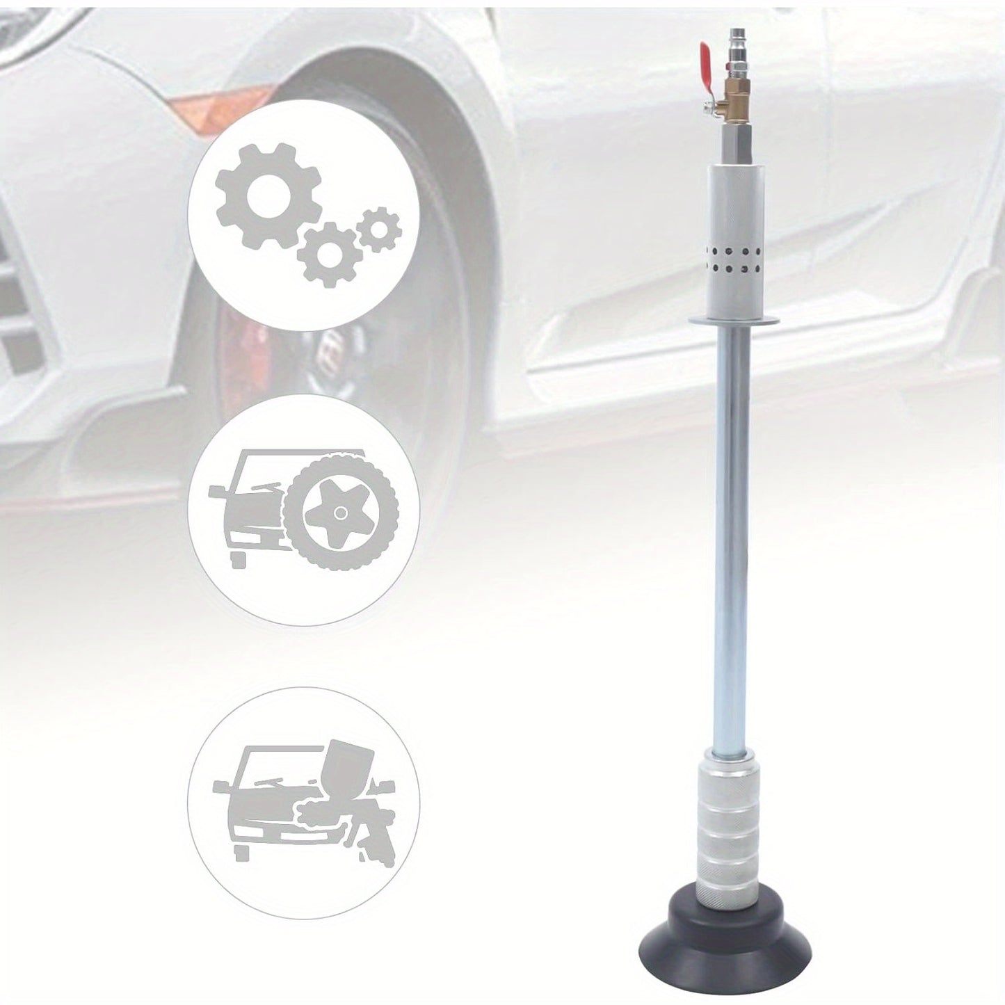 Deukentrekker – Uitdeuksset – Deukverwijderaar – Auto Deuk Remover – Zuignap – Pneumatische Kracht – 61,5 cm Handgreep