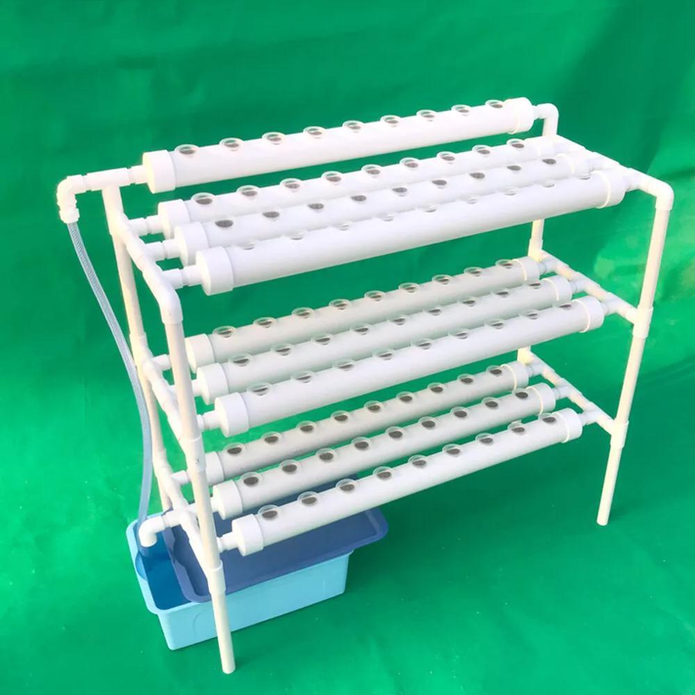 Hydroponic Kweekstation – Hydroponisch Tuinsysteem – Verticale Tuin – Plantenrek – 90 Plantplaatsen – Lichtgewicht PVC-U – Onderhoudsarm