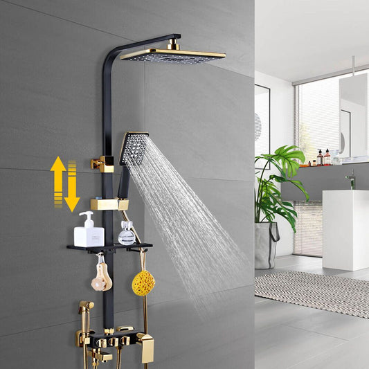 Brass Shower System Rain Shower Column Shower Faucet Hand Shower Set