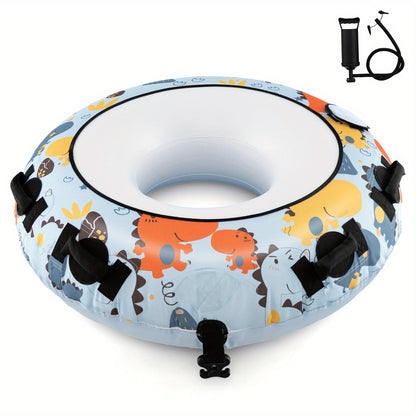 Snowtube – Slee – Sneeuwband – Opblaasbare Glijder – Pannenkoekslee – 132 cm Diameter – Premium Polyester Oxford – Duurzaam Plastic – Wit – Zonder Elektriciteit