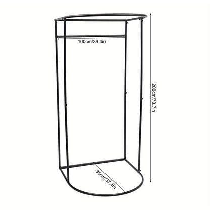 Kledingpaskamer – Kleedruimte – Paskamer – Omkleedruimte – Omkleedcabine – 2-Persoons Capaciteit – Stevig Metalen Frame – Privacy Gordijn – Compact En Eenvoudig In Te Klappen – Grijs
