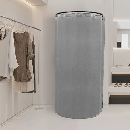 Kledingpaskamer – Kleedruimte – Paskamer – Omkleedruimte – Omkleedcabine – 2-Persoons Capaciteit – Stevig Metalen Frame – Privacy Gordijn – Compact En Eenvoudig In Te Klappen – Grijs