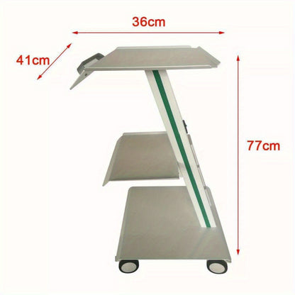 Goodslinesshop TRIEBAN Beauty Salon Cart, Versatile Mobile Hand Trucks, Dental Three-Tier Multi-Function Trolley Cart, Trolley with Silent Foot Brakes, White [Shop for Quality Now!]