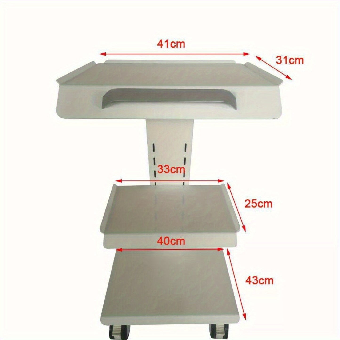 Goodslinesshop TRIEBAN Beauty Salon Cart, Versatile Mobile Hand Trucks, Dental Three-Tier Multi-Function Trolley Cart, Trolley with Silent Foot Brakes, White [Shop for Quality Now!]
