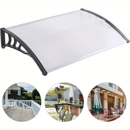 Deurluifel – Voordeur Luifel – Afdak Voordeur – Overkapping Deur – Door Canopy – Transparant Kunststof – Weer- en Sneeuwbestendig 150x90 cm