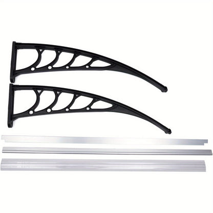 Deurluifel – Voordeur Luifel – Afdak Voordeur – Overkapping Deur – Door Canopy – Transparant Kunststof – Weer- en Sneeuwbestendig 150x90 cm