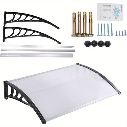 Deurluifel – Voordeur Luifel – Afdak Voordeur – Overkapping Deur – Door Canopy – Transparant Kunststof – Weer- en Sneeuwbestendig 150x90 cm